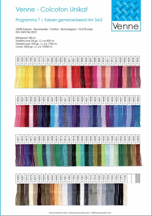 Venne mercerizált pamut Nm 34/2 - 50 gr