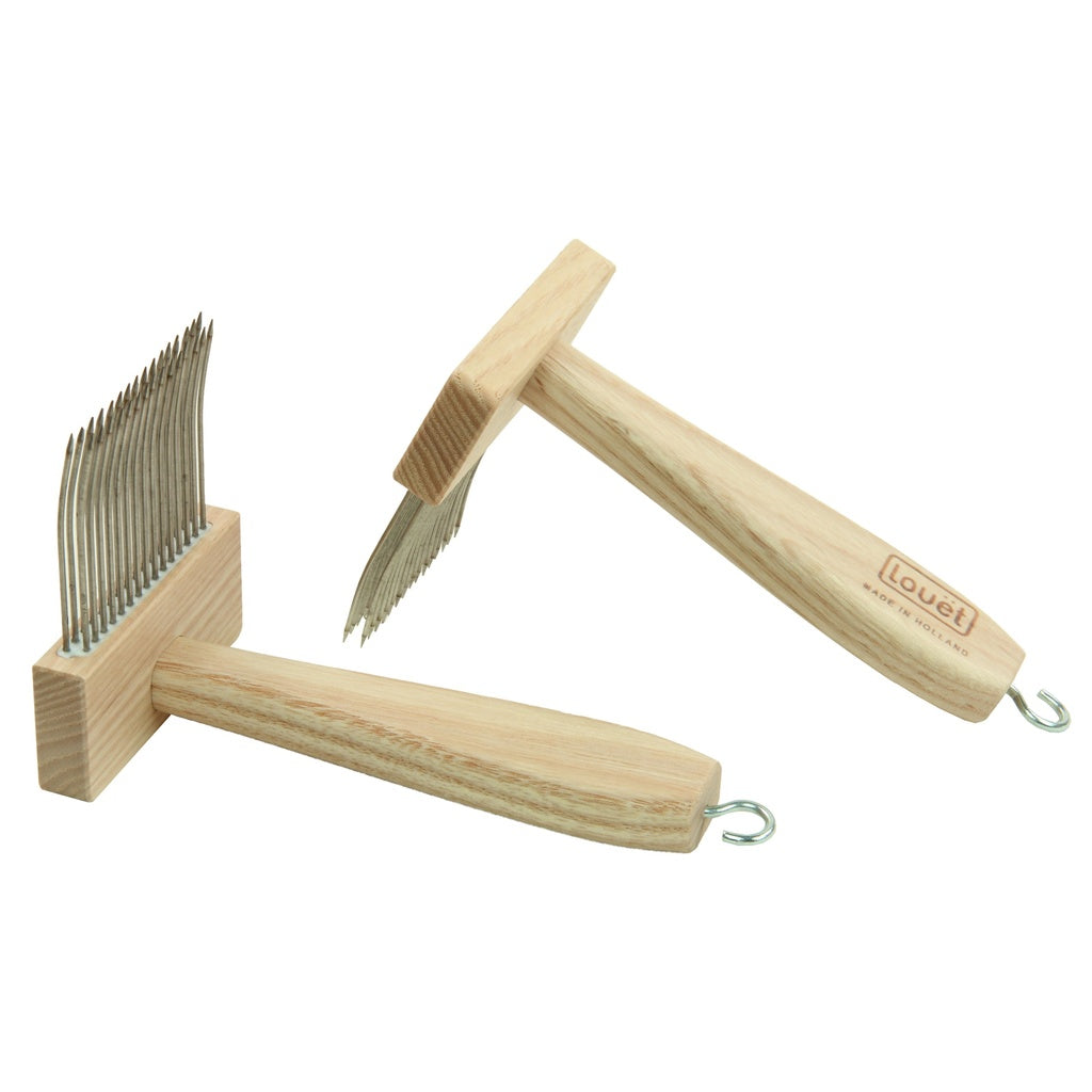 Louët duplasoros kézi kártolófésű (párban)